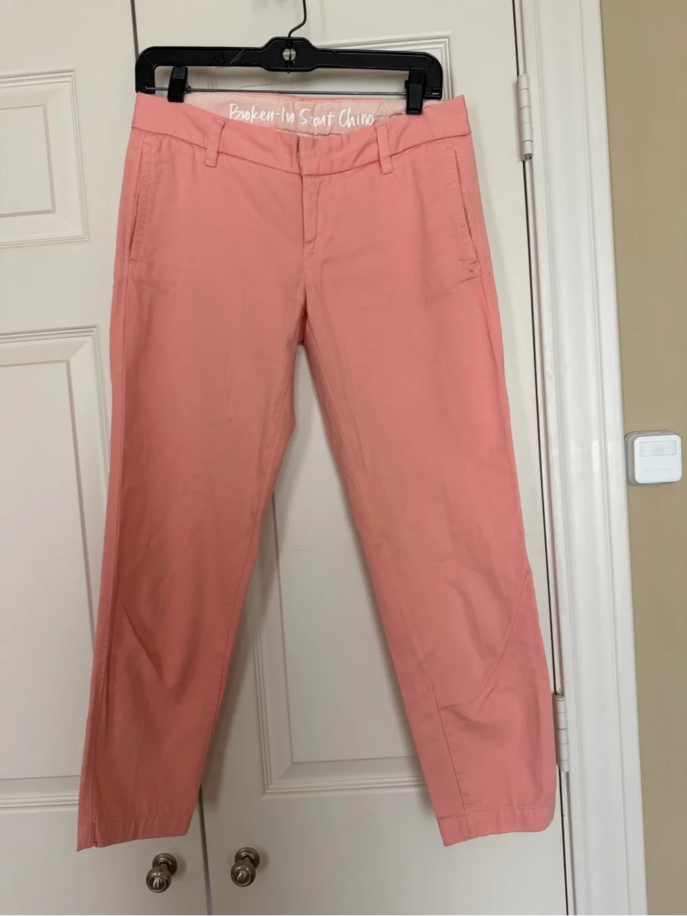 J. Crew Coral Pink Cropped Chino Pants